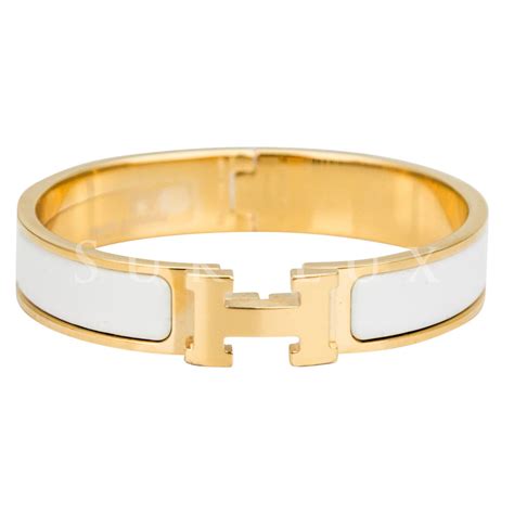 hermes white enamel h bracelet|hermes enamel bracelet sizes.